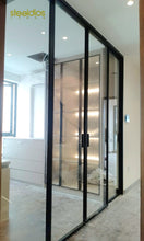 Load image into Gallery viewer, Alumé TeleSlide Sliding System - Clear Tempered Glass (Synchronised Ultra Slim Sliding)