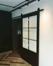 Load image into Gallery viewer, Mild steel frame glass door 2 (Barn Door - Soft Close Sliding Door)
