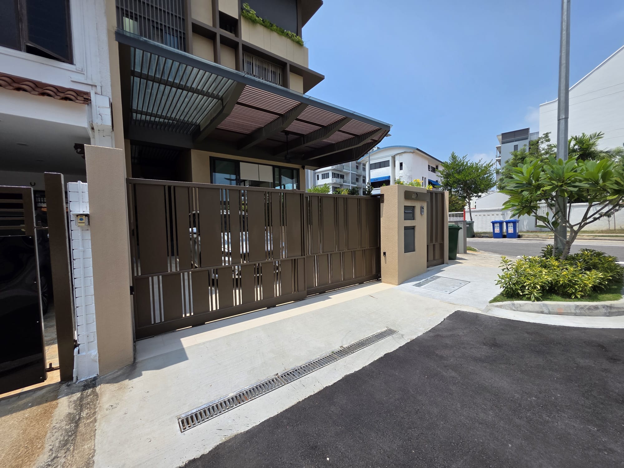 Mild Steel Laser Cut Gate | Telok Kurau | Main Gate, Side Gate & Facade Sliding Panel