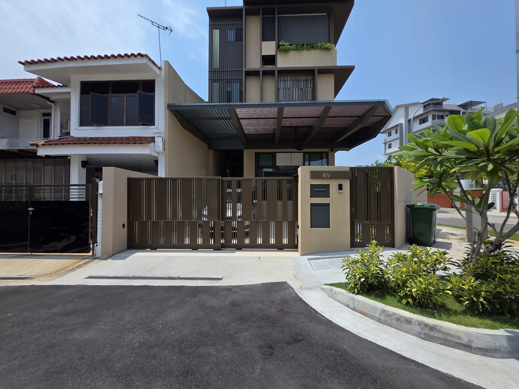 Mild Steel Laser Cut Gate | Telok Kurau | Main Gate, Side Gate & Facade Sliding Panel