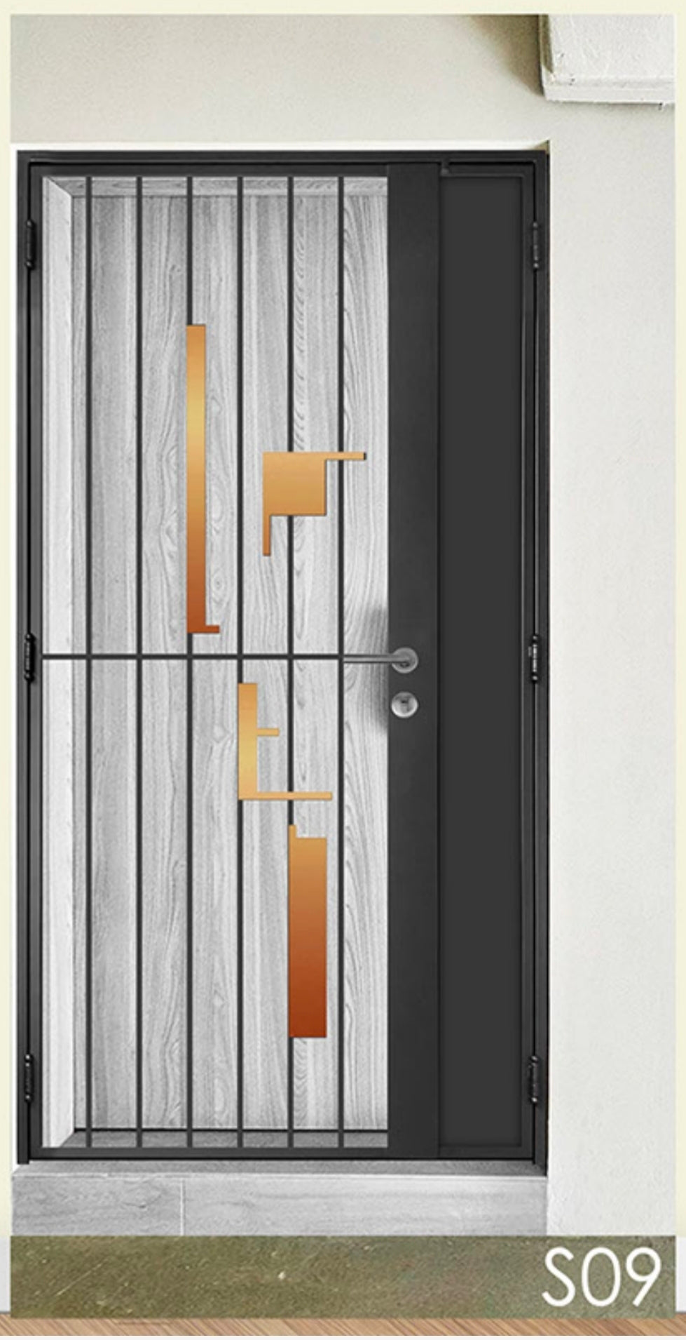 mild steel gate S series S09 - Modern & Minimalist