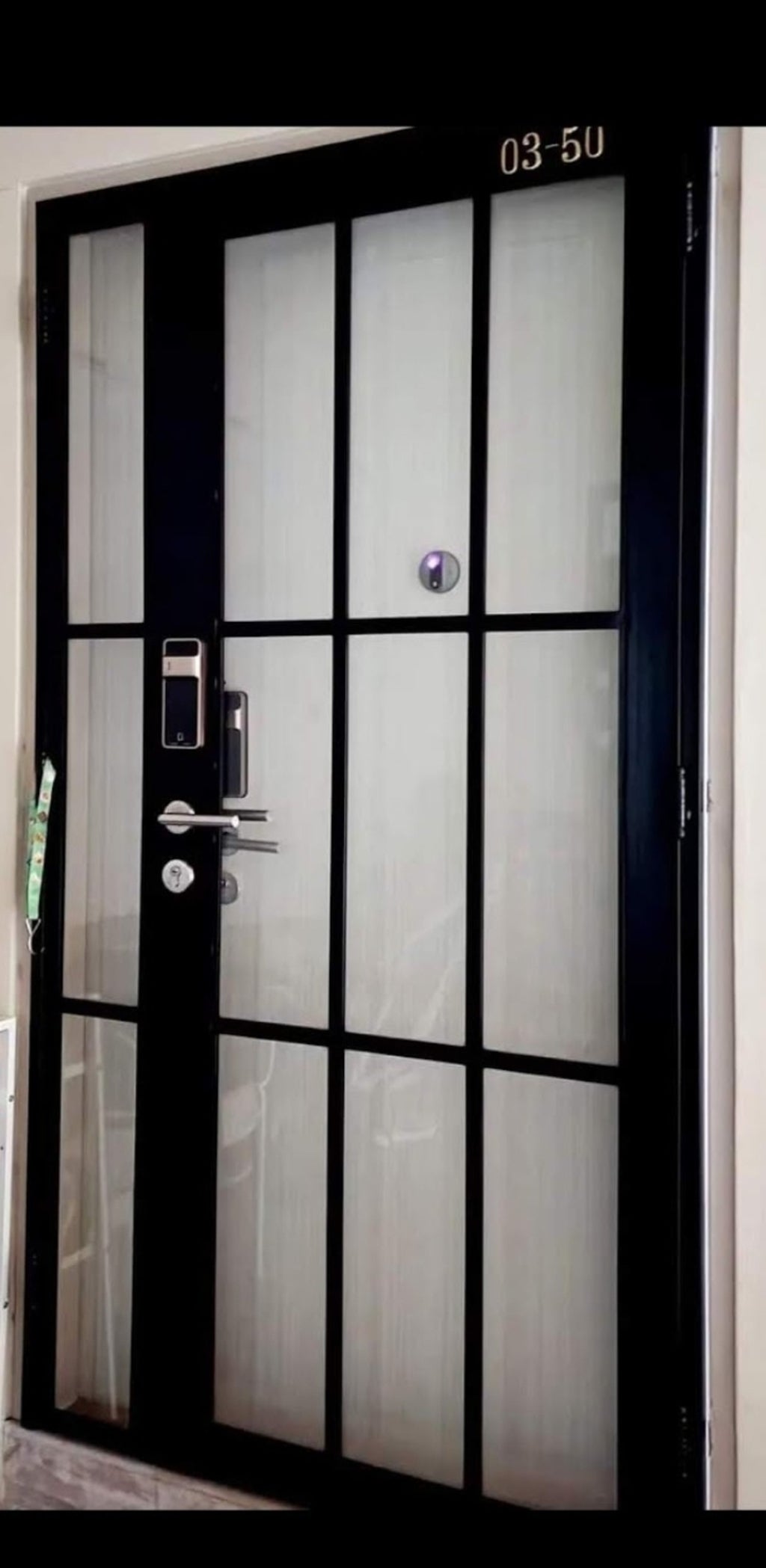 Mild steel glass door series 17 - Swing Glass Gate