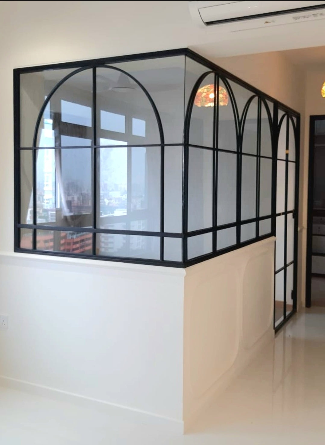 Mild steel fixed glass series 18 - Arc Design