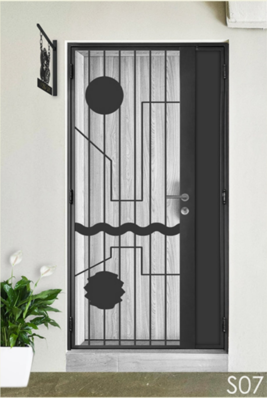 mild steel gate S series S07 - Modern & Minimalist