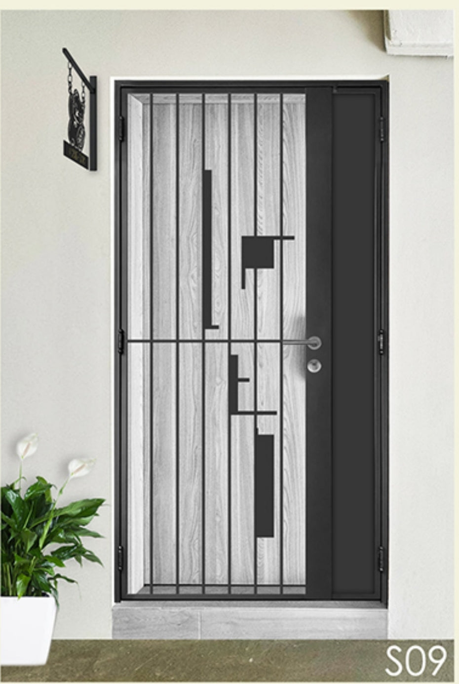 mild steel gate S series S09 - Modern & Minimalist