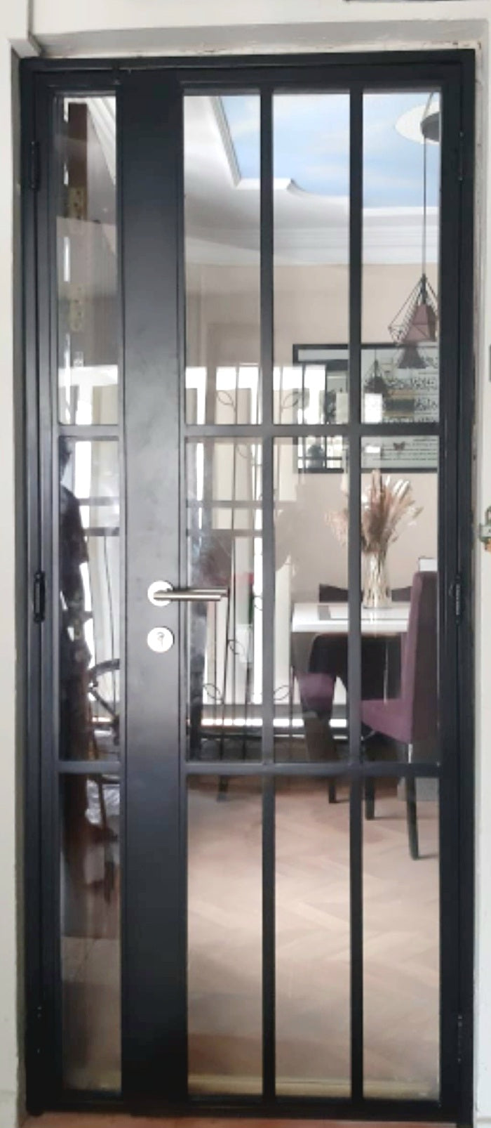 Mild steel glass door series 17 - Swing Glass Gate