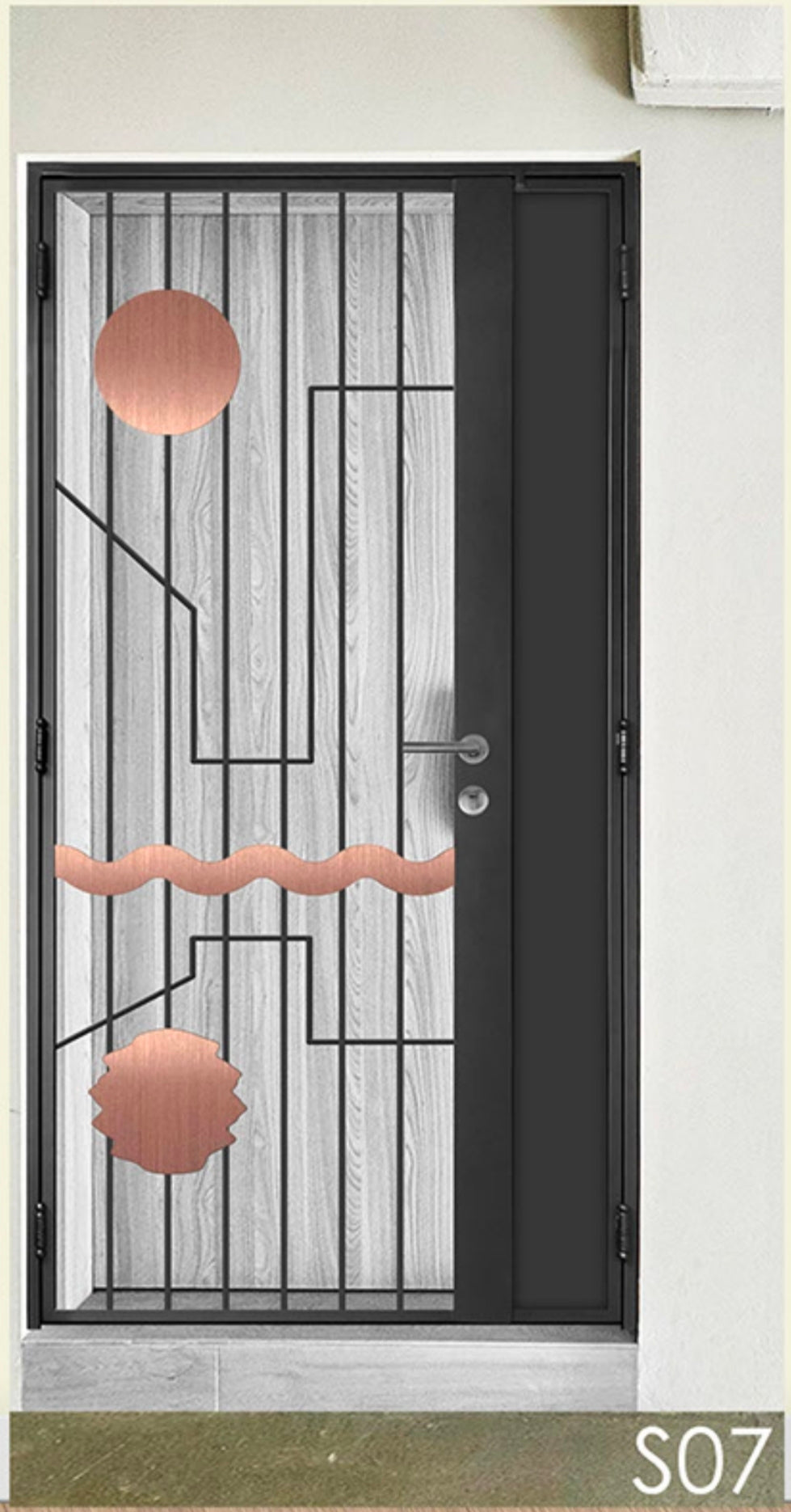 mild steel gate S series S07 - Modern & Minimalist