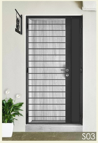 mild steel gate S series S03 - Modern & Minimalist