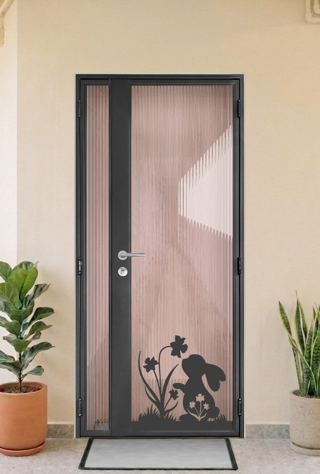 Mild steel glass door series 17 - Swing Glass Gate