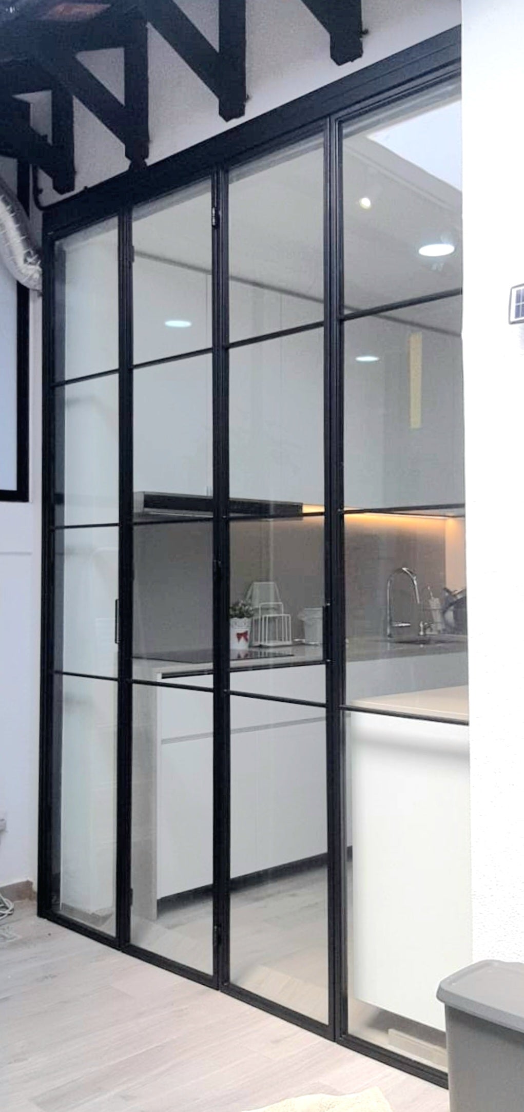 Mild steel frame - steel glass door 9