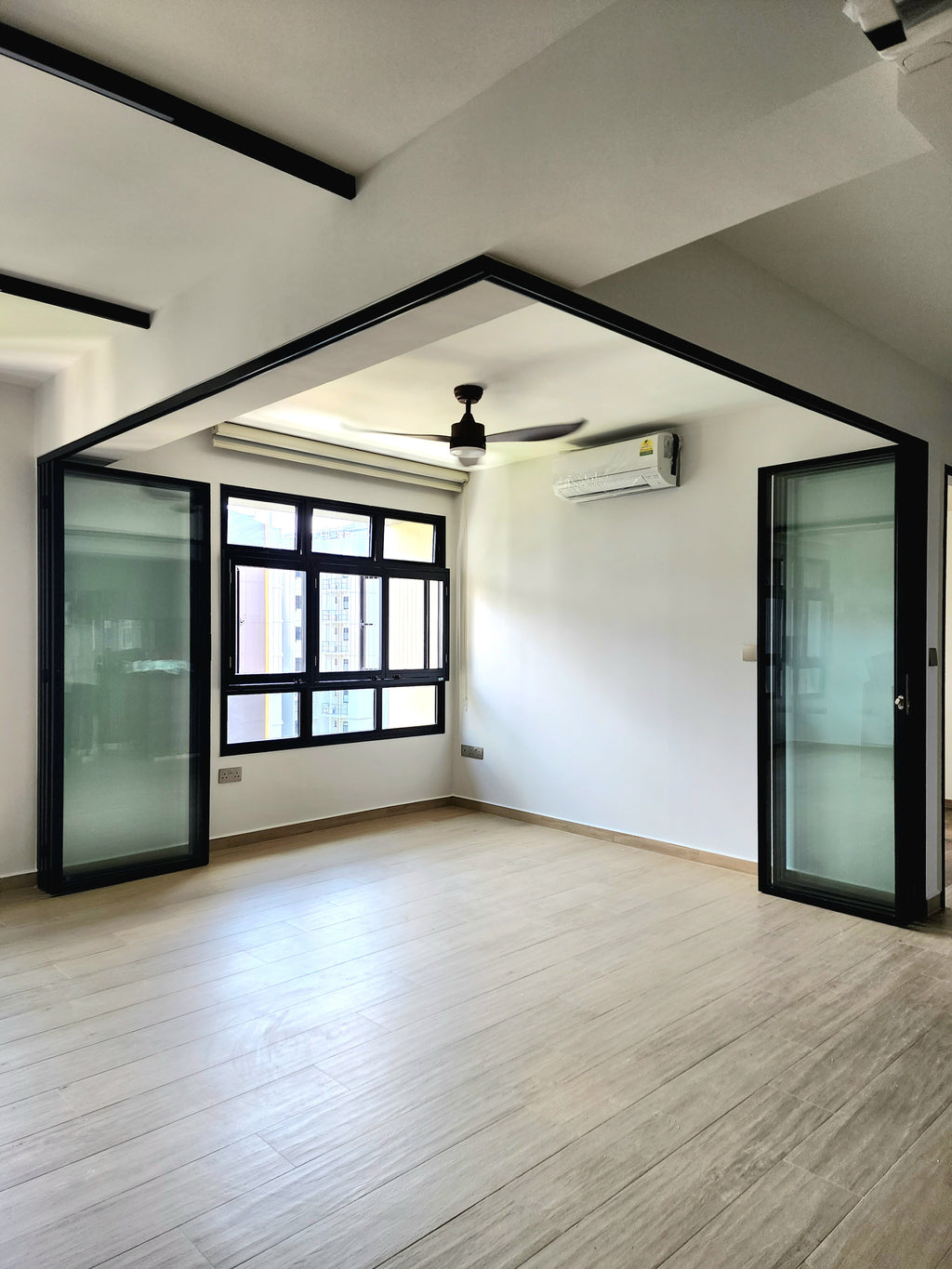 Mild steel glass door series - steel glass bi fold door 11 (Room Enclosure)