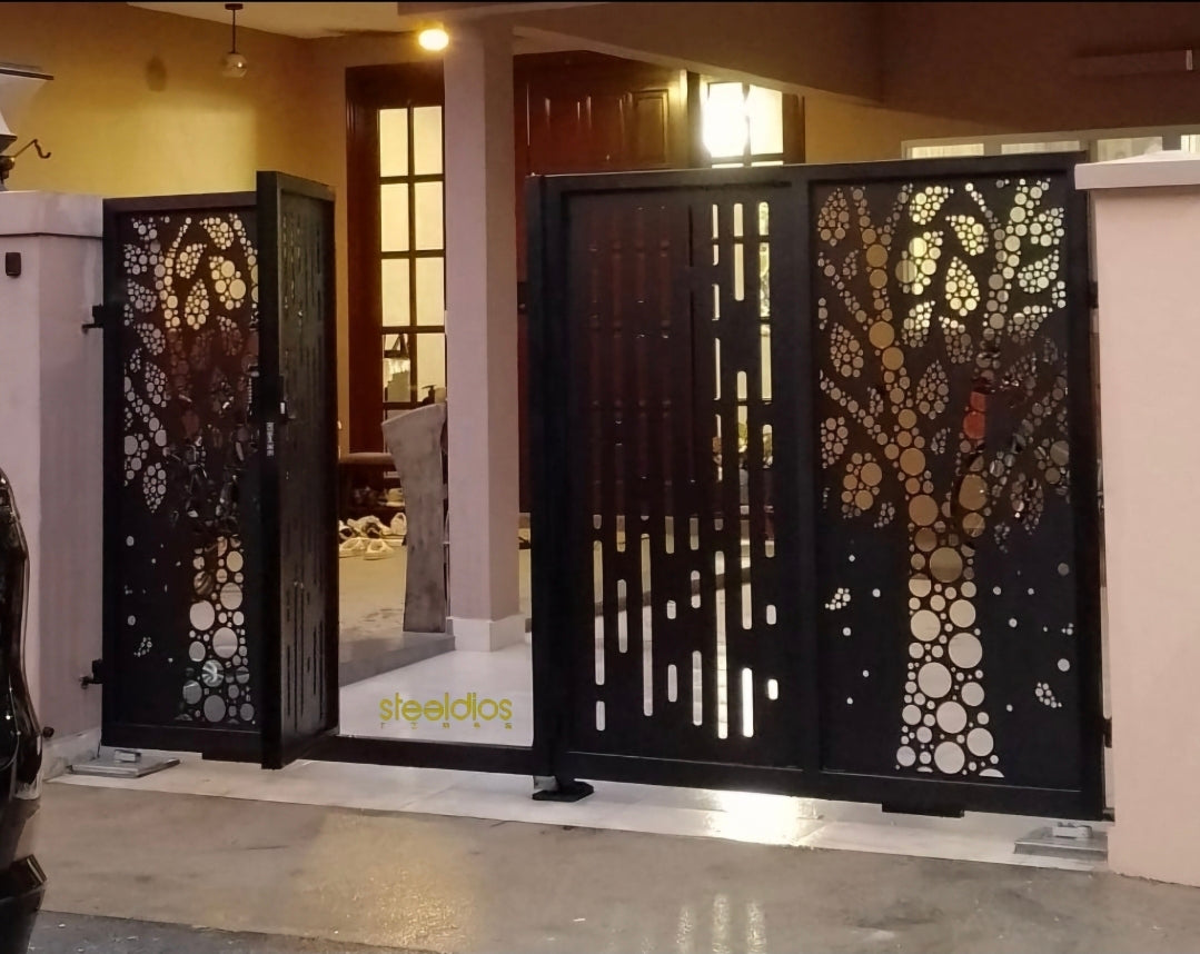 Kato Landed Driveway gate 9 - Laser Cut series (Inclusive Outdoor PU paint)