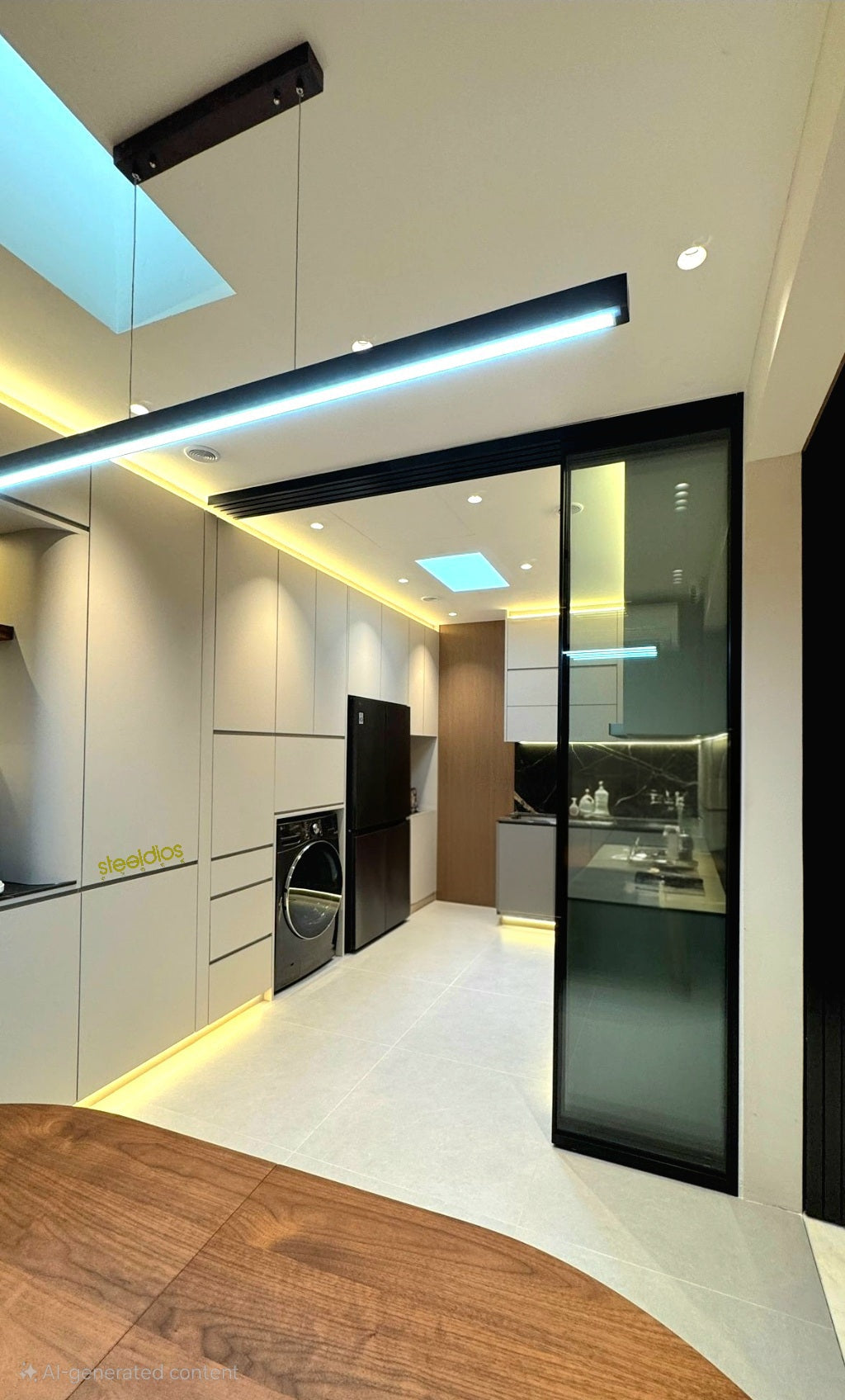 Alumé TeleSlide Sliding System - Clear Tempered Glass (Synchronised Ultra Slim Sliding) / aluminium glass door