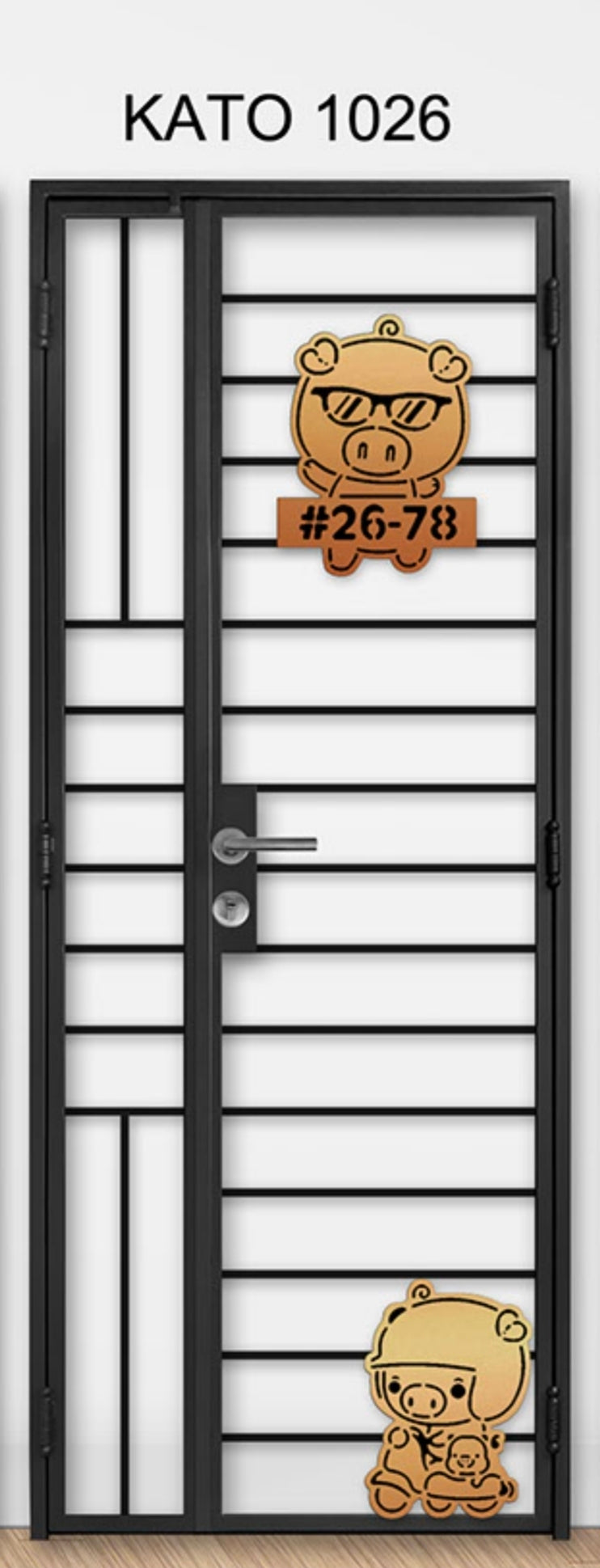 kato simplify laser cut mild steel gate 1026 (Animal)