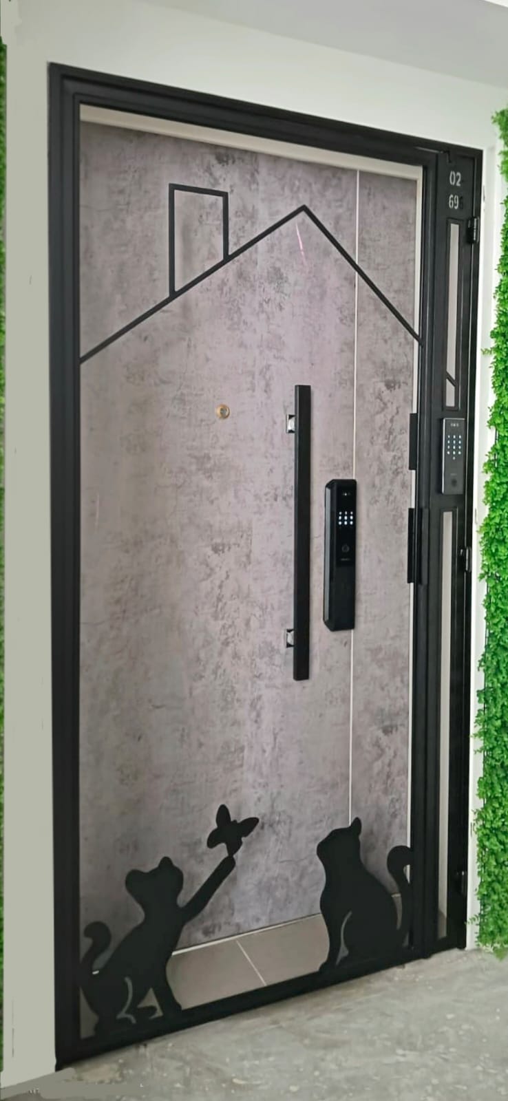 Mild steel glass door series 17 - Swing Glass Gate