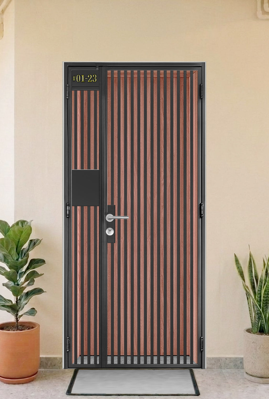Mild steel gate 34 - Modern & Minimalist
