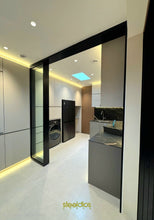Load image into Gallery viewer, Alumé TeleSlide Sliding System - Clear Tempered Glass (Synchronised Ultra Slim Sliding)
