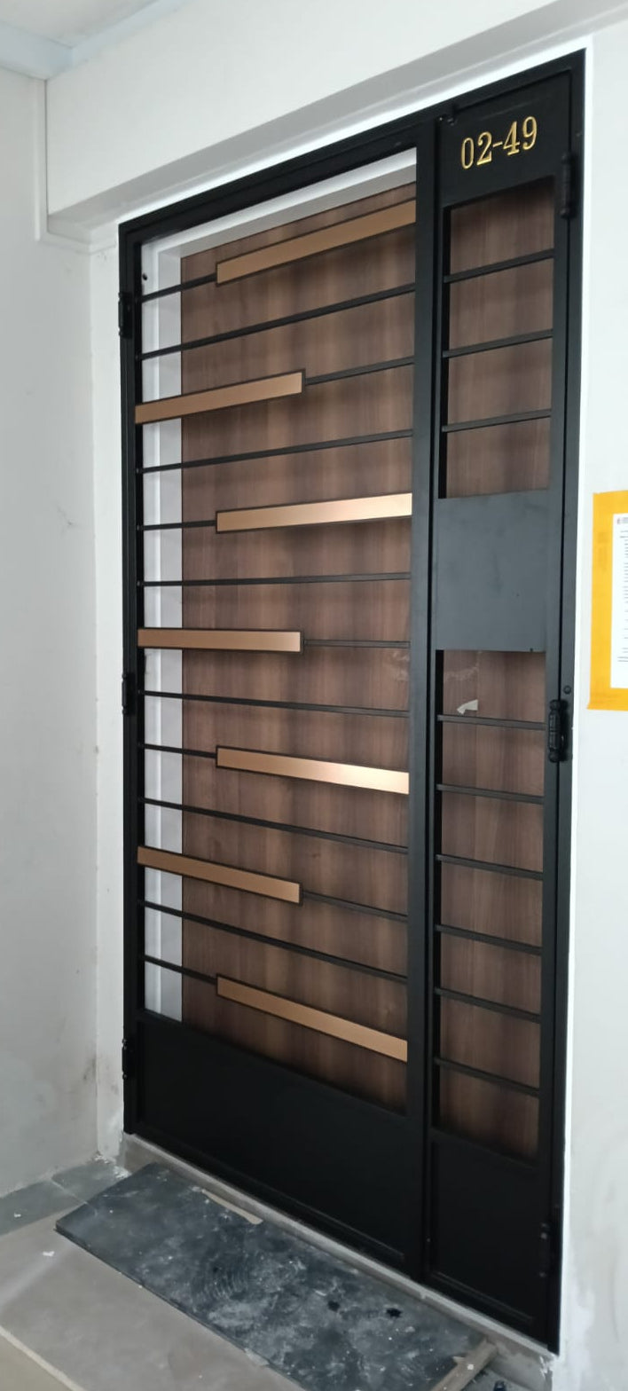 mild steel gate 1 (24K Gold Series) - Modern & Minimalist