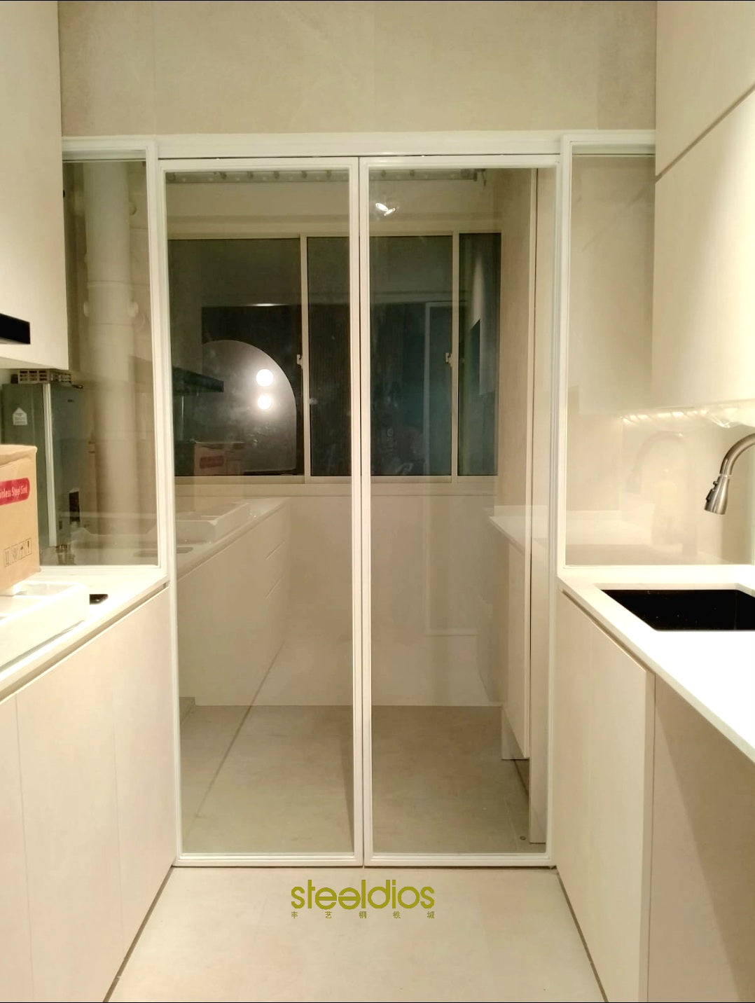 Mild steel glass door series 15 - Bi Fold glass door (Kitchen Entrance Door)