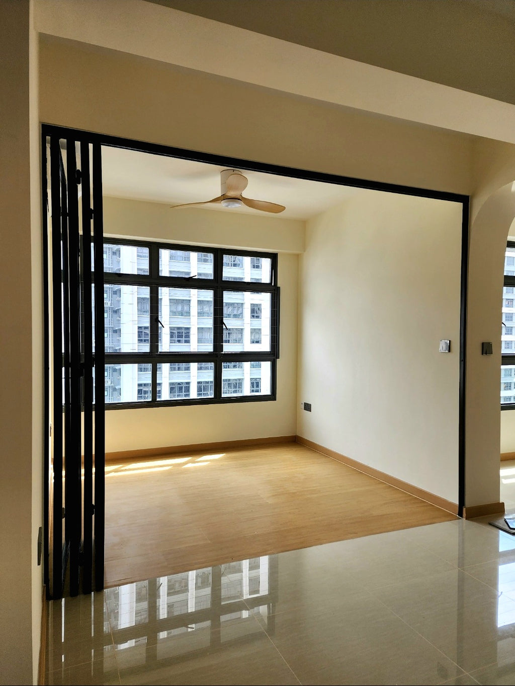 Mild steel glass door series - steel glass bi fold door 11 (Room Enclosure)
