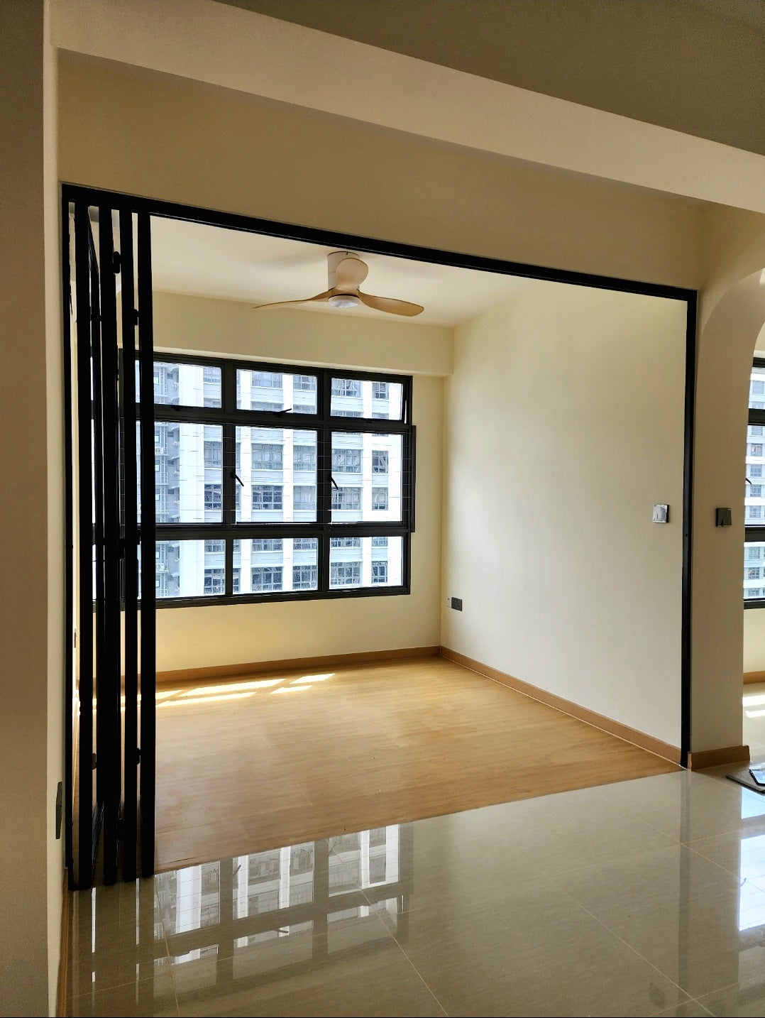 Mild steel glass door series - steel glass bi fold door 11 (Room Enclosure)