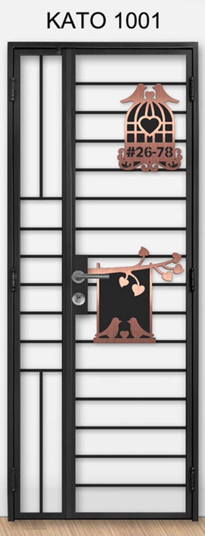 kato simplify laser cut mild steel gate 1001 (Floral & Nature)