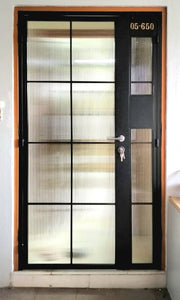Mild steel glass door series 17 - Swing Glass Gate