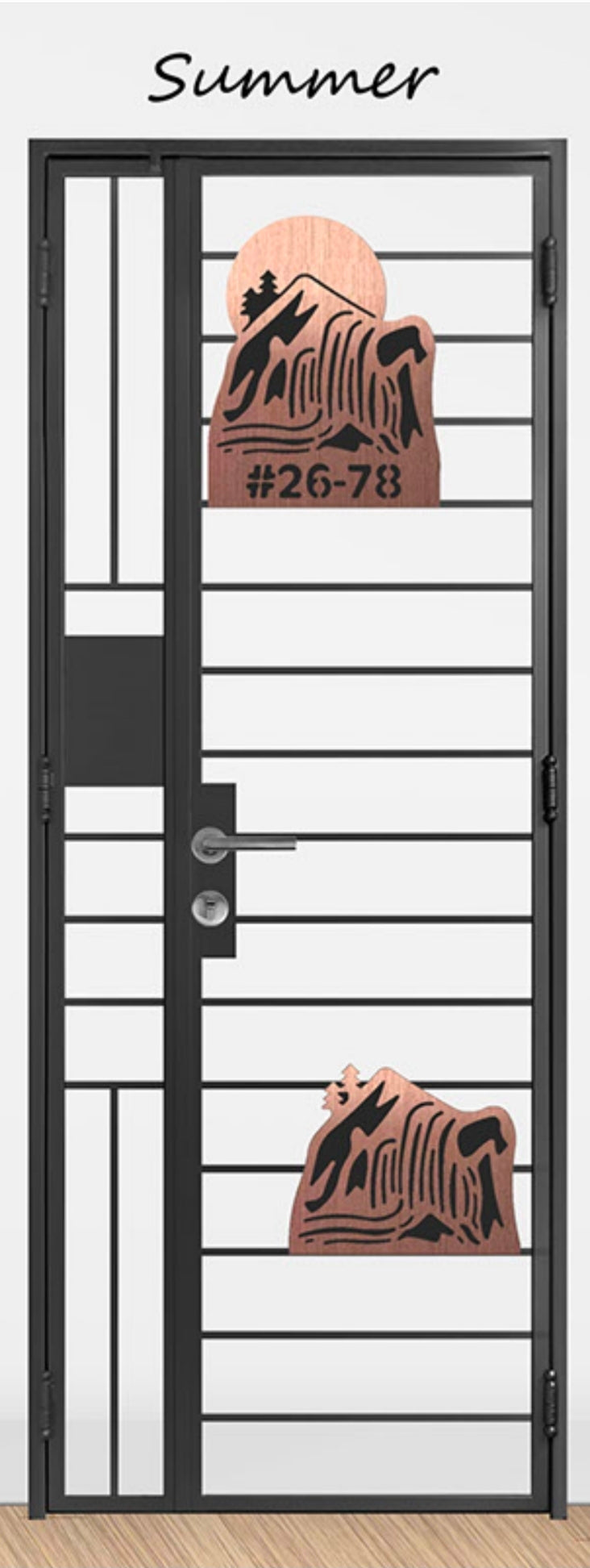 kato simplify laser cut mild steel gate 1042 (Four Season) Summer