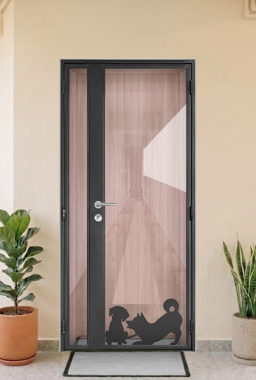 Mild steel glass door series 17 - Swing Glass Gate