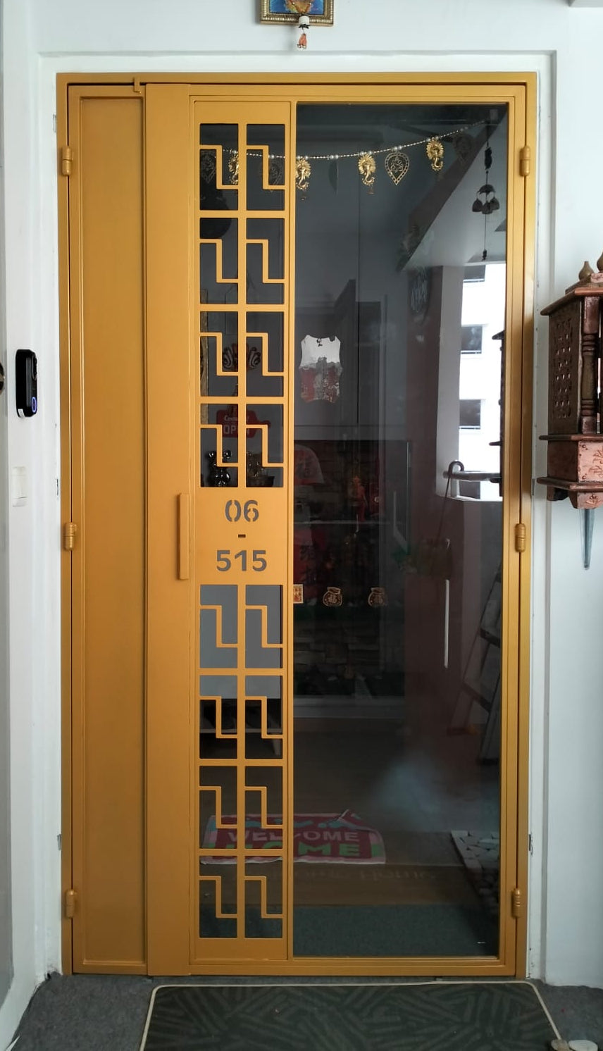 Mild steel glass door series 17 - Swing Glass Gate