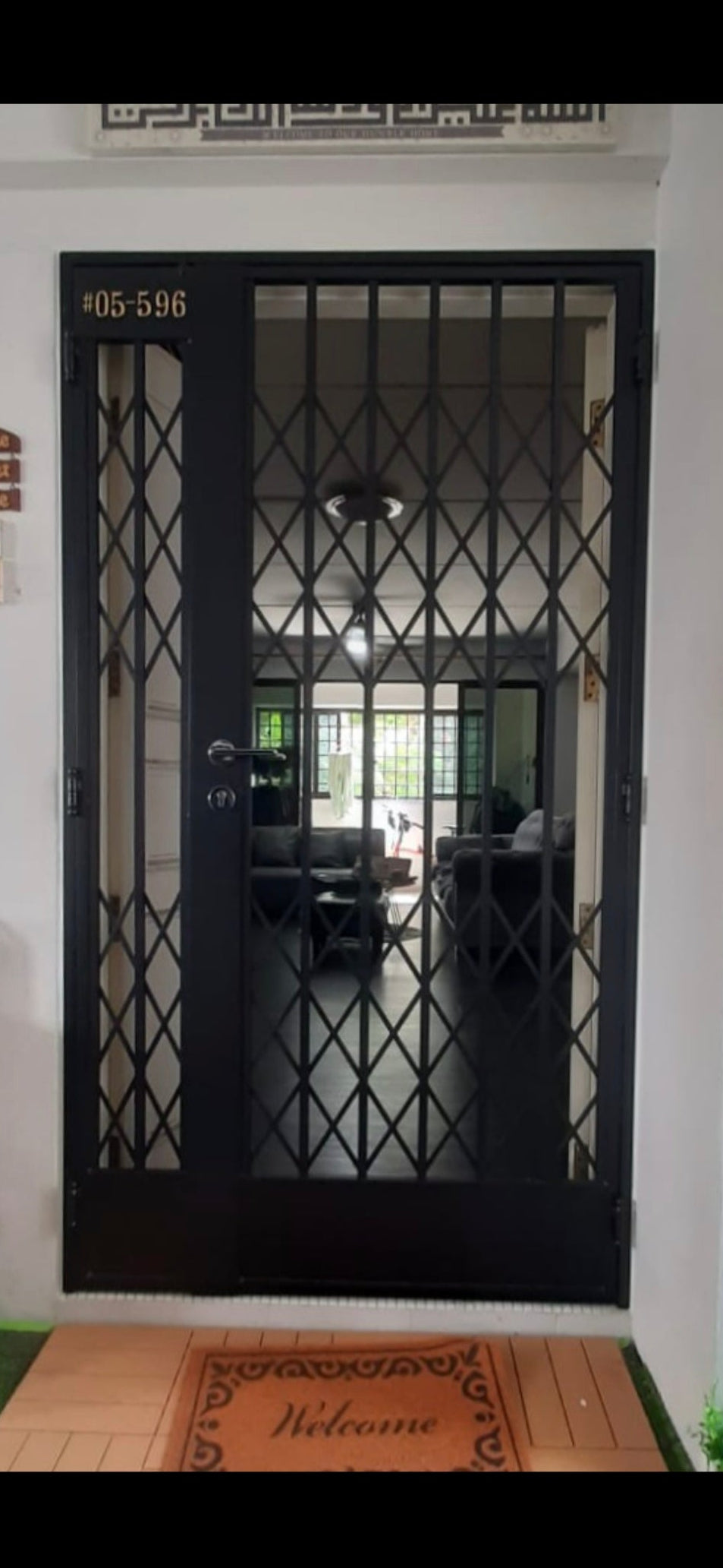 mild steel gate 8 - scissor - Retro