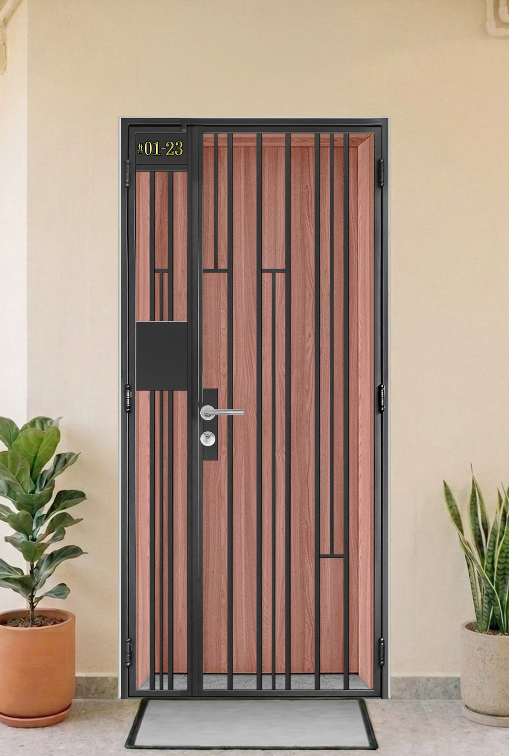 Mild steel gate 32 - Modern & Minimalist