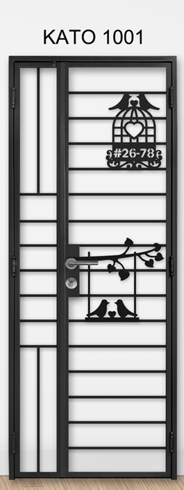 kato simplify laser cut mild steel gate 1001 (Floral & Nature)