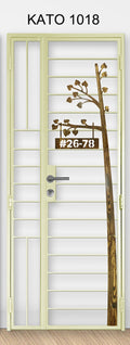 kato simplify laser cut mild steel gate 1018 (Floral and nature)