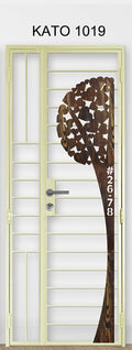 kato simplify laser cut mild steel gate 1019 (Floral and nature)