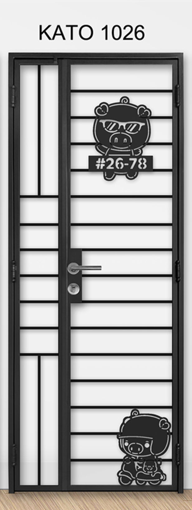 kato simplify laser cut mild steel gate 1026 (Animal)