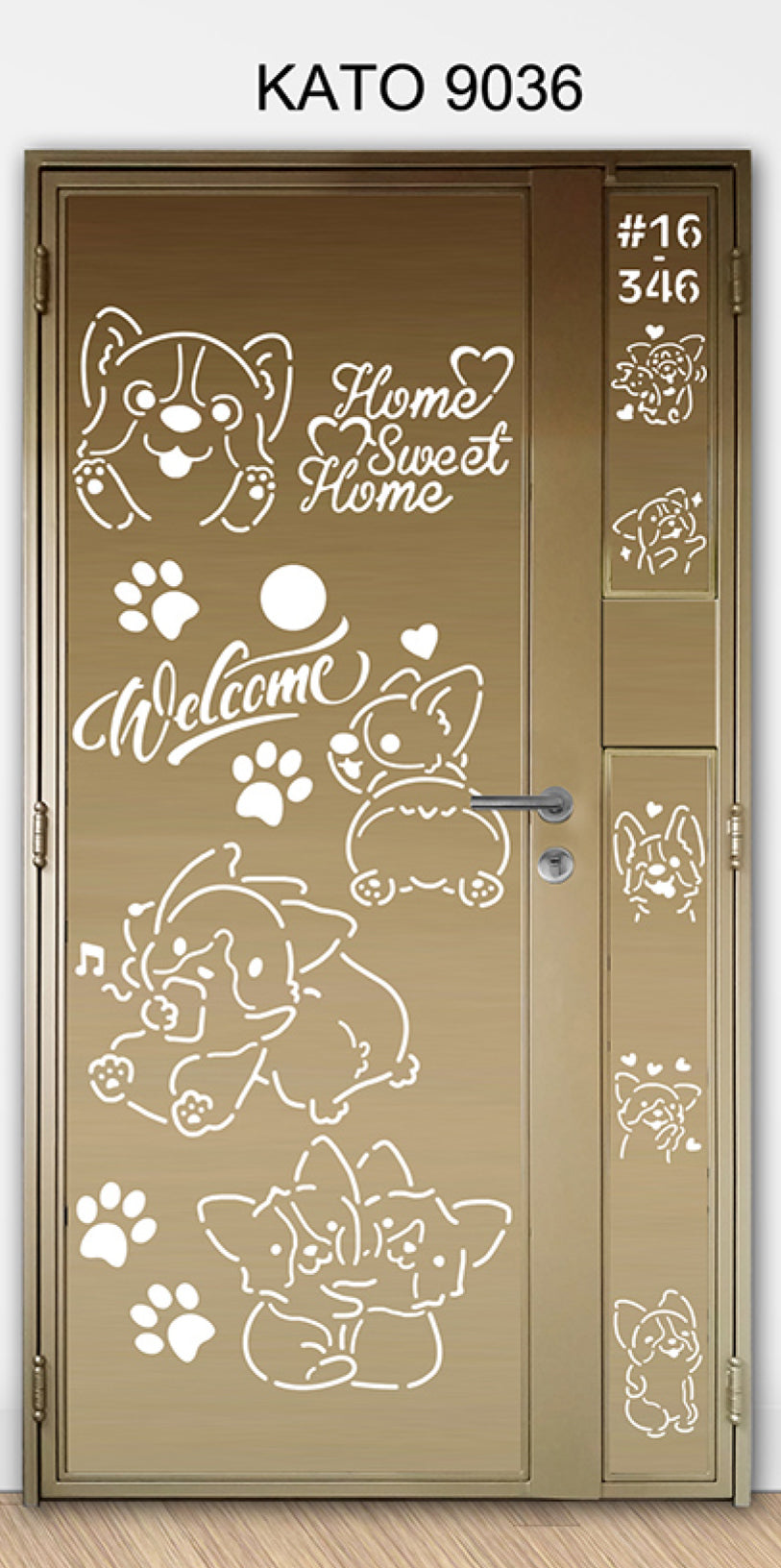 Customized laser cut kato gate 9036 (Corgi Dog) - Animal & Pet