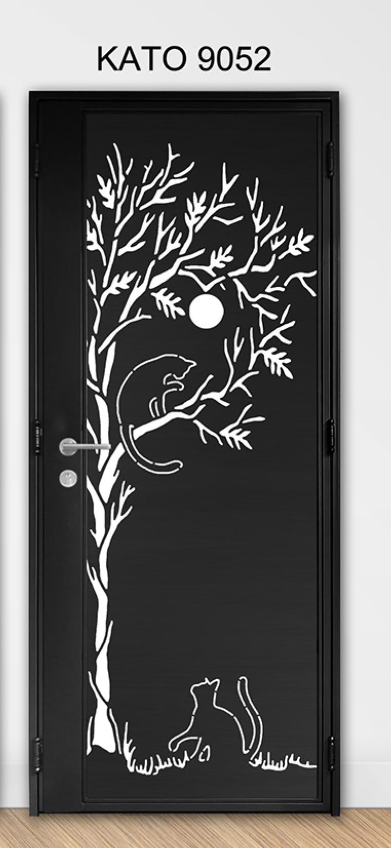 Customized laser cut kato gate 9052 (Tree with cat) - Floral & Nature