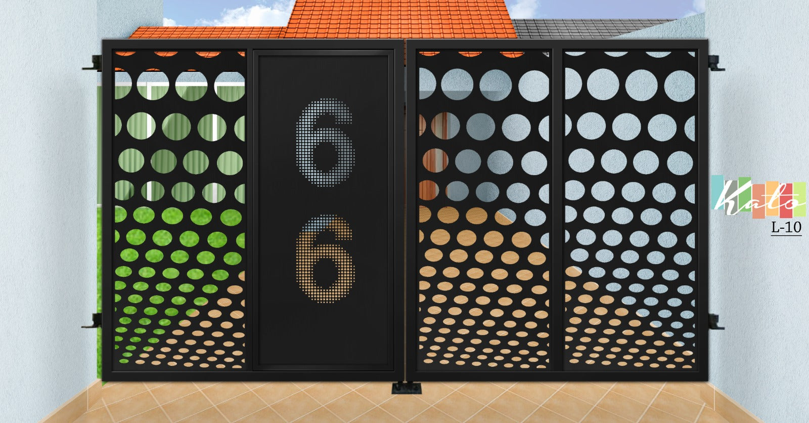 KATO landed Driveway Gate L10 (Inclusive of Outdoor PU Paint)