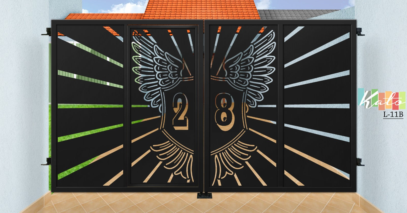 KATO landed Driveway Gate L11 (Inclusive of Outdoor PU Paint)
