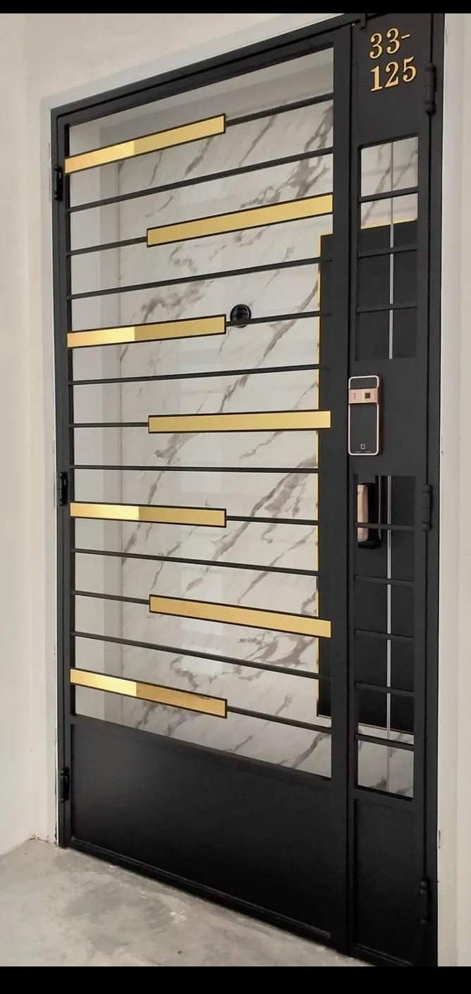 mild steel gate 1 (24K Gold Series) - Modern & Minimalist
