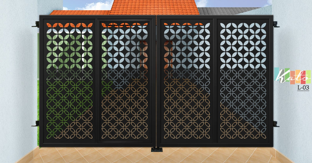 KATO landed Driveway Gate L03 (Inclusive of Outdoor PU Paint)