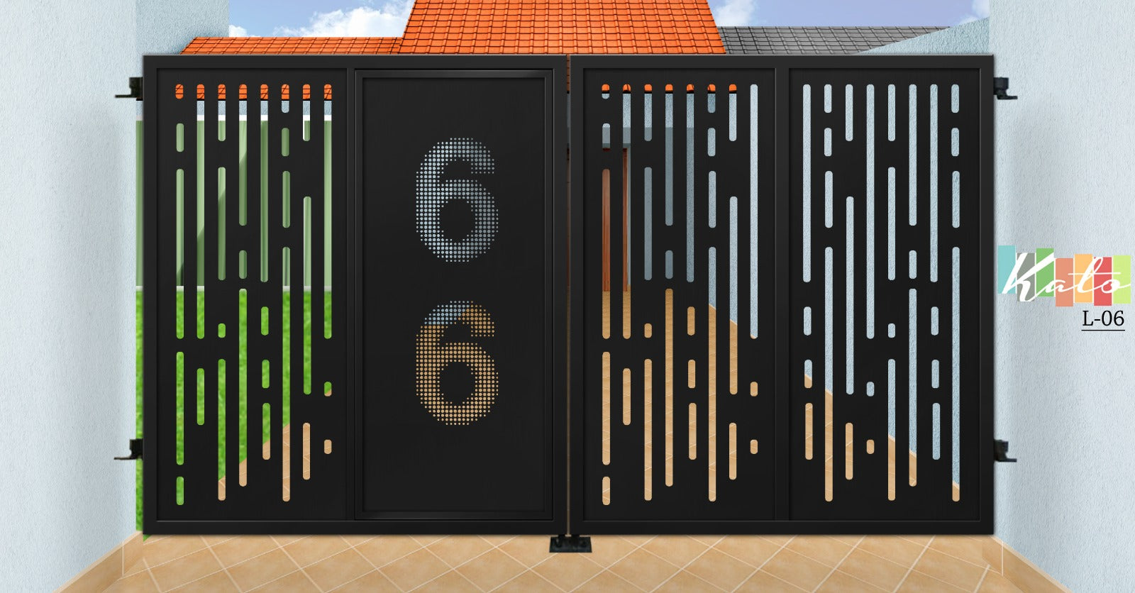 KATO landed Driveway Gate L06 (Inclusive of Outdoor PU Paint)