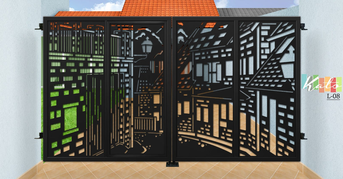 KATO landed Driveway Gate L08 (Inclusive of Outdoor PU Paint)