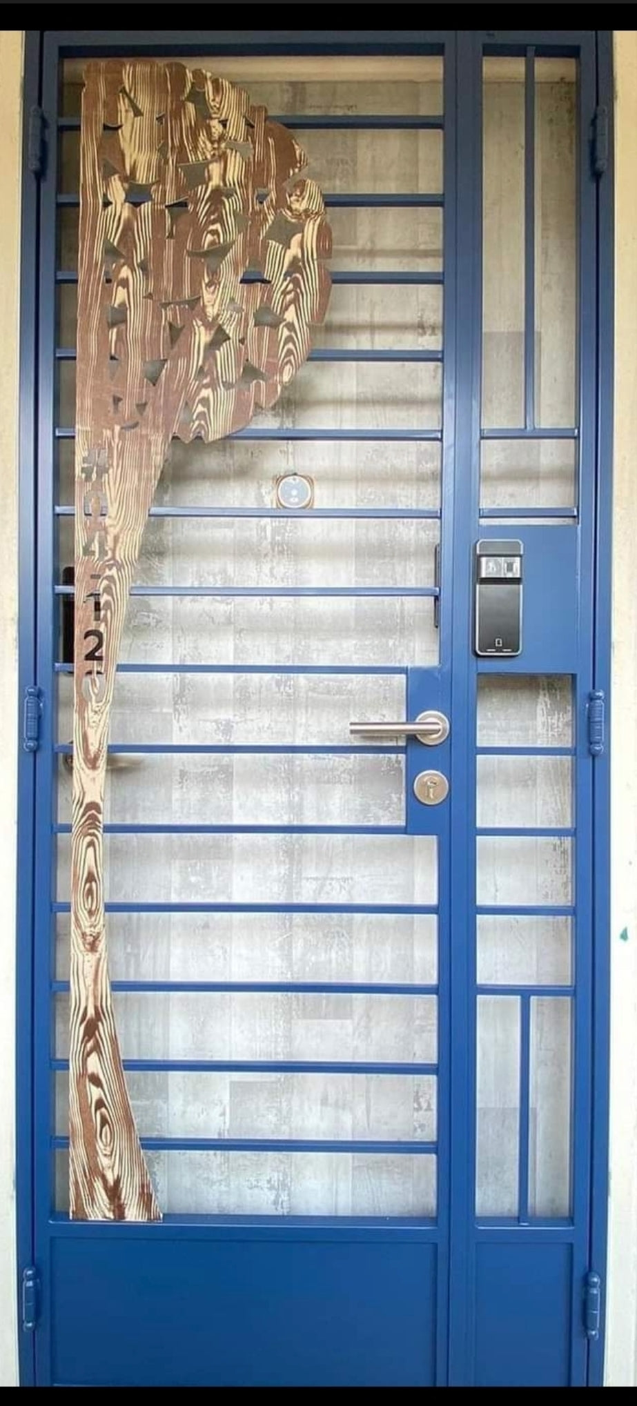 kato simplify laser cut mild steel gate 1019 (Floral and nature)