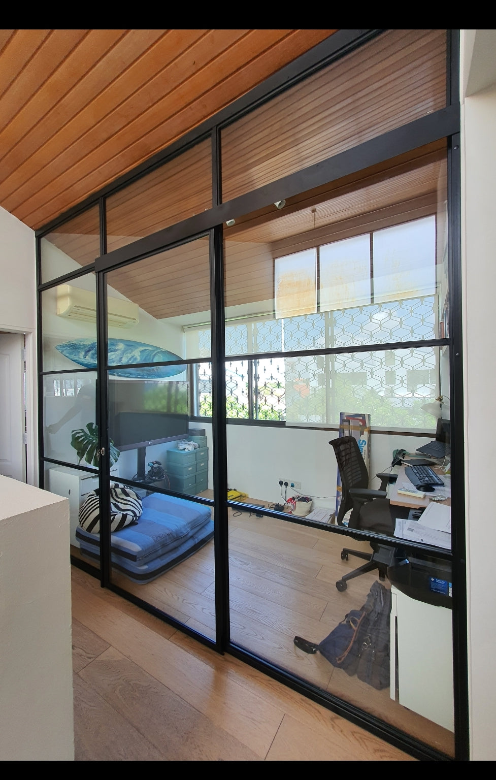 Mild Steel frame - steel glass door sliding 13