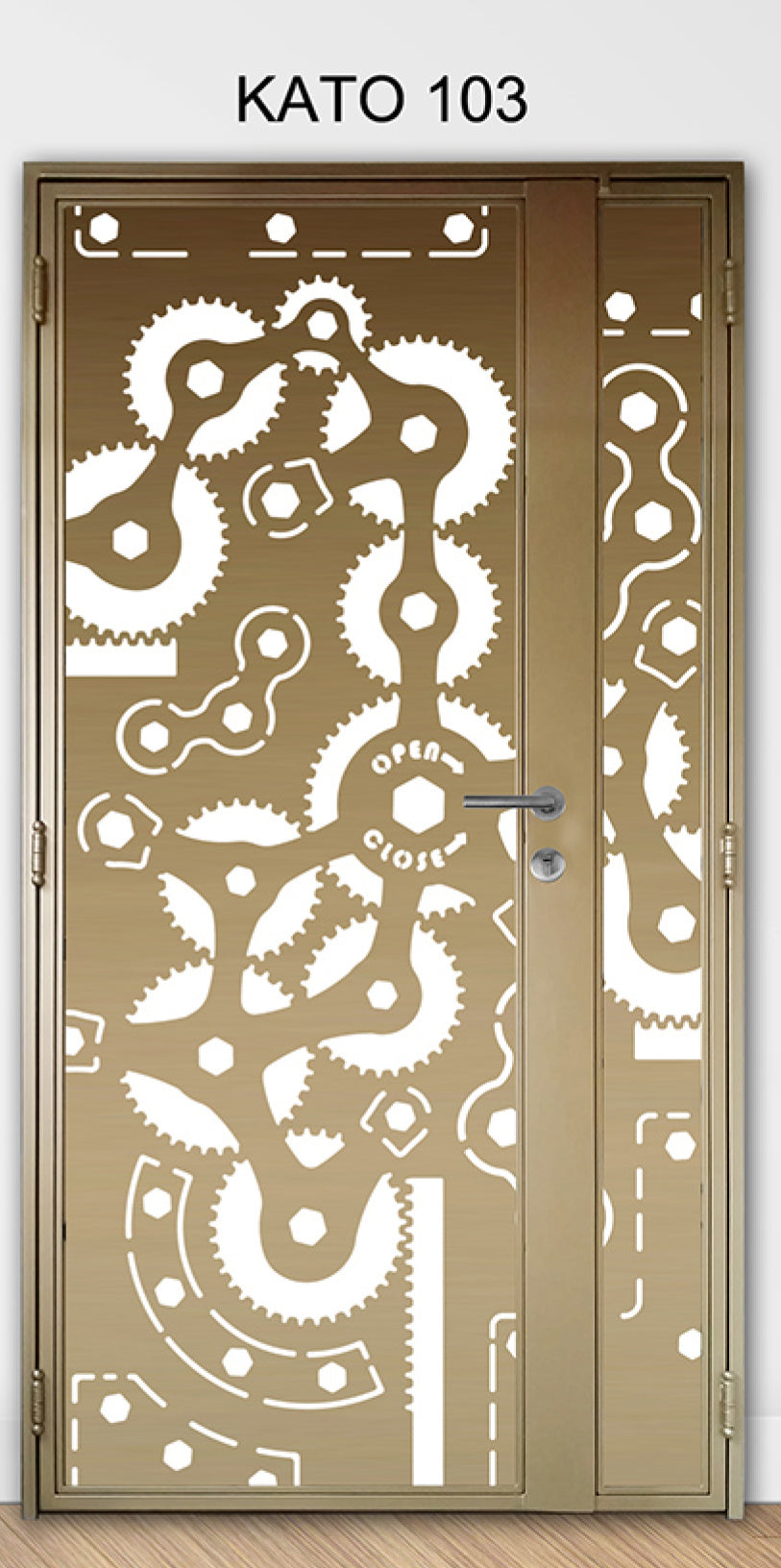 KATO 3D laser Cut mild steel gate 103 - Geometric