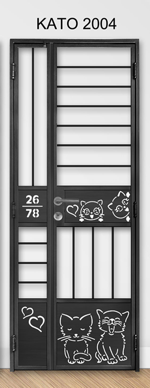 kato simplify laser cut mild steel gate 2004 (Animal)