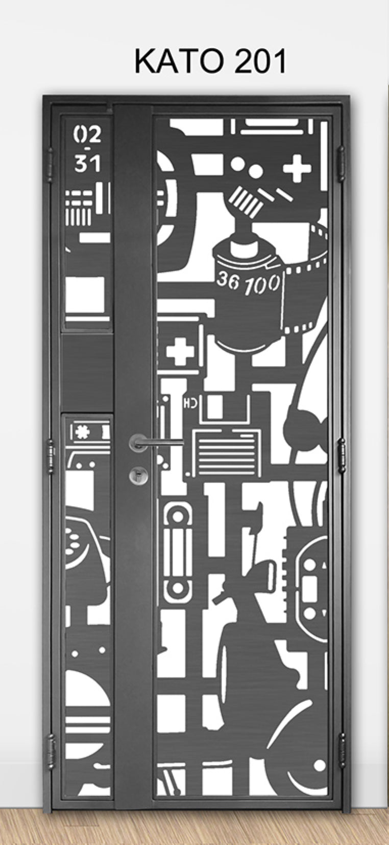 KATO 3D laser Cut mild steel gate 201 - Themed & Lifestyle