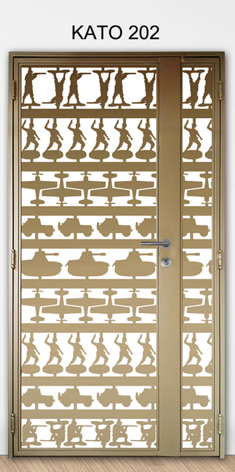 KATO 3D laser Cut mild steel gate 202 - Themed & Lifestyle